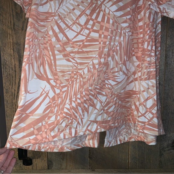 Women’s 0X ADORE ME 2-PC Top & Shorts Set SHADED PALMS Clay Tan Sleep Lounge NWT - Picture 3 of 16